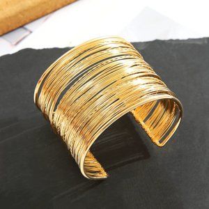 Gold Luxury Wire Bracelet Cuff
